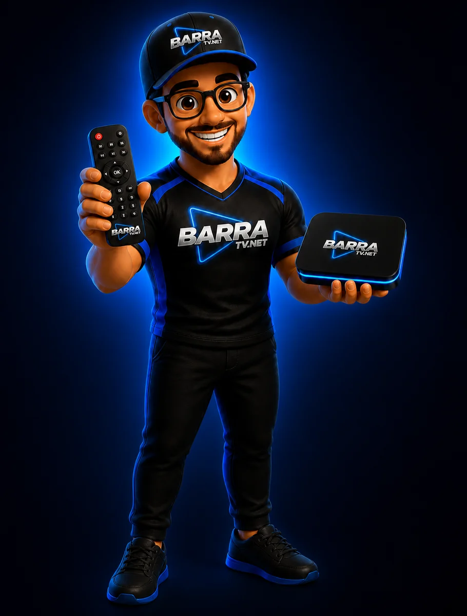 Mascote Barra TV pronto para ajudar