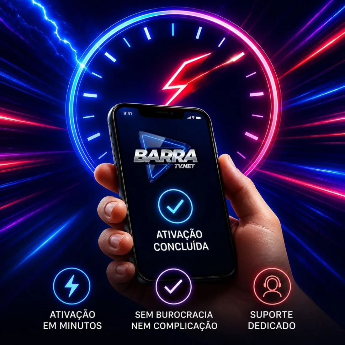 Ativação rápida em TV Box e celular